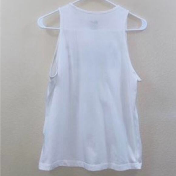 Nike White Sleeveless Top with Black Logo Size: S - Picture 5 of 8